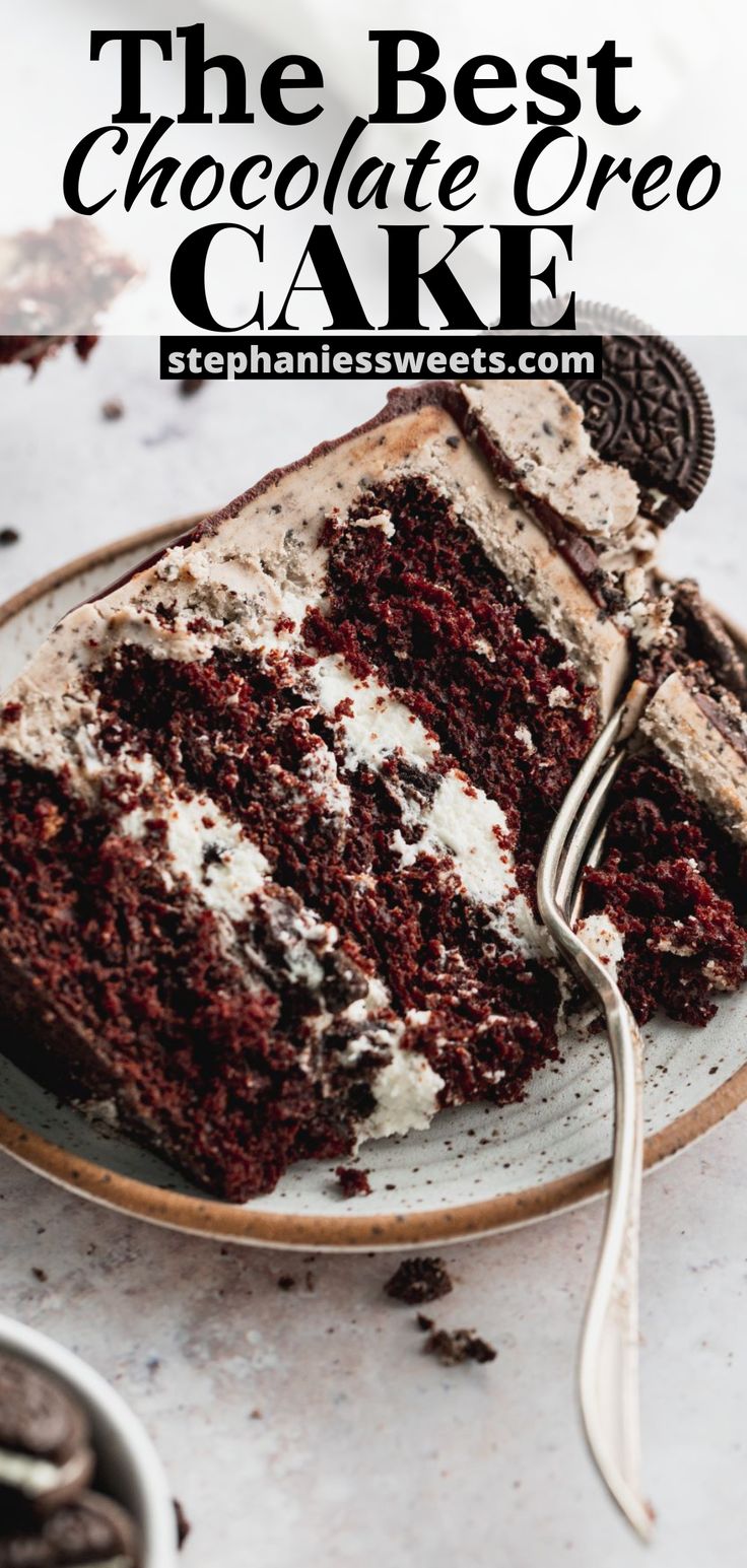 the best chocolate oreo cake on a plate