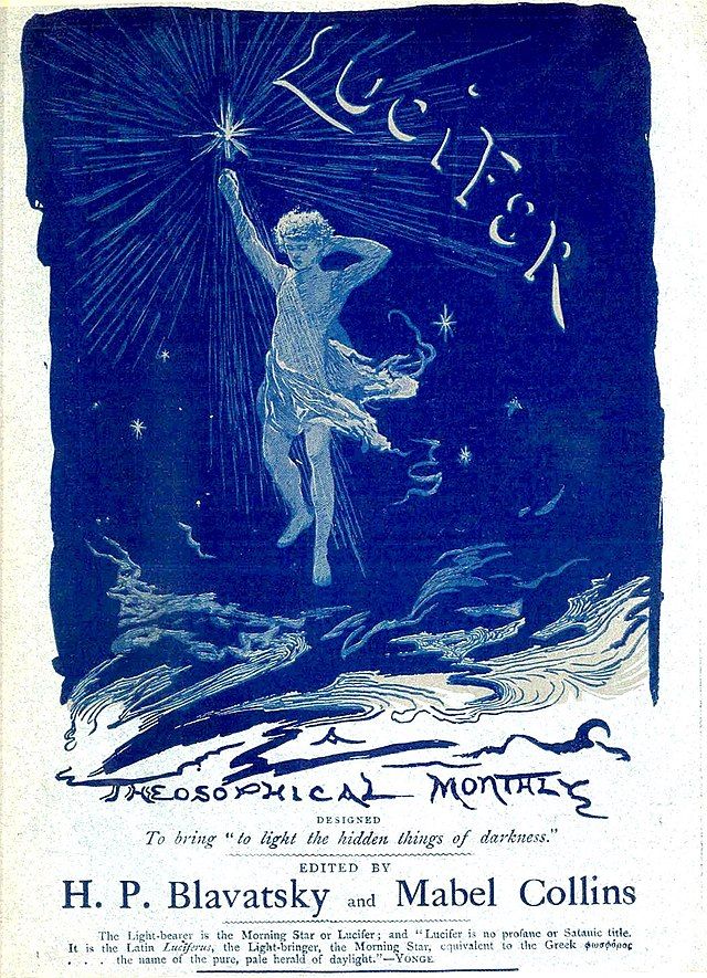 an old book cover with a drawing of a woman holding a star above her head