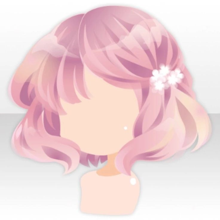 a girl with pink hair and a flower in her hair