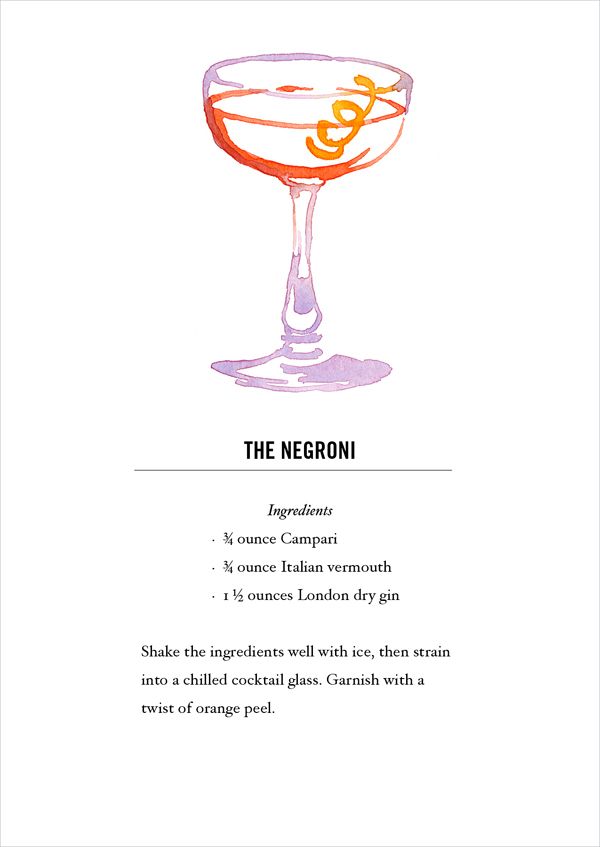 Cocktail Recipe Cards, Negroni Cocktail Recipe, Cocktail Recipe Card, Negroni Recipe, Negroni Cocktail, Classic Cocktail Recipes, Cocktail Book, Cocktail Art, Cocktail Drinks Recipes