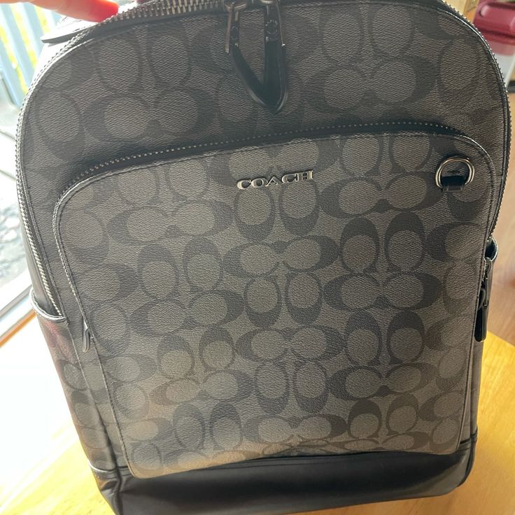 Never Used Coach Men’s Backpack Still With Tag 13”3/4 (L) 17” 1/4 (H) 6” (W) Everything Pictured Video Included To Show You Open To Reasonable Offers Lmk If You Have Any Questions??! & Thanks For Stopping By! Designer Business Backpack Bags, Designer Business Backpack, Designer Business Backpack In Coated Canvas, Designer Coated Canvas Backpack For Business, Designer Backpack With Leather Backing, Designer Coated Canvas Satchel Backpack, Designer Backpack For On-the-go, Luxury Coated Canvas Backpack For On-the-go, Designer Backpack With Zipper For On-the-go