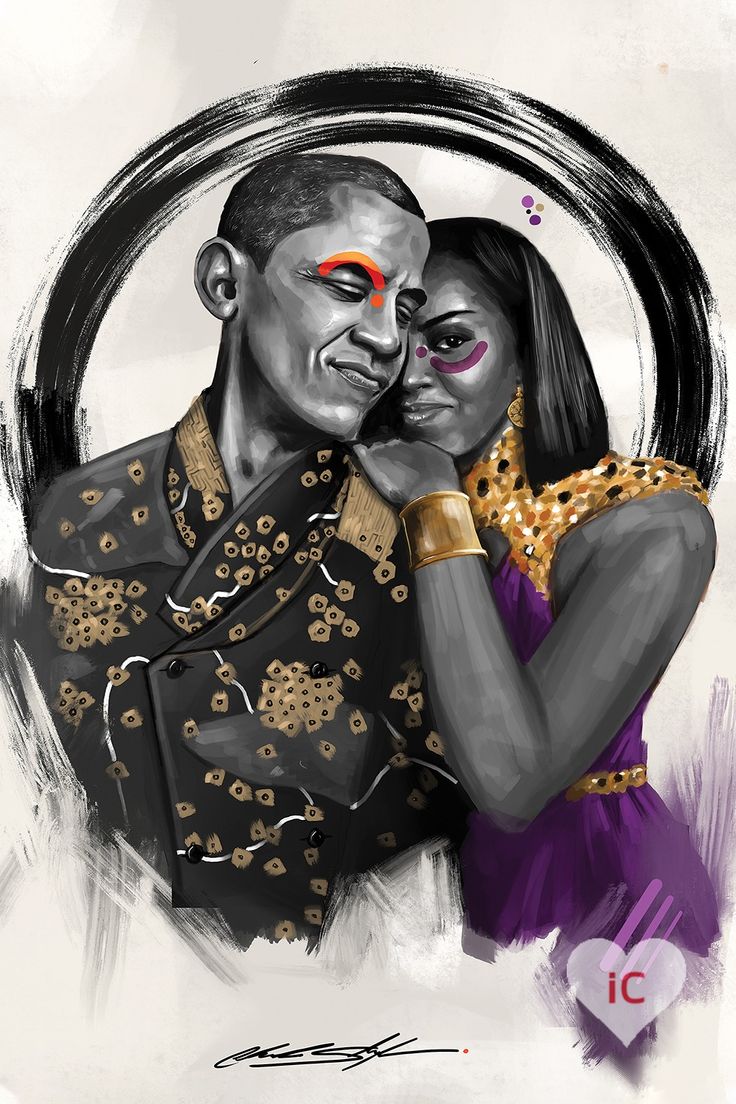 a drawing of a man and woman hugging each other with their faces painted in different colors