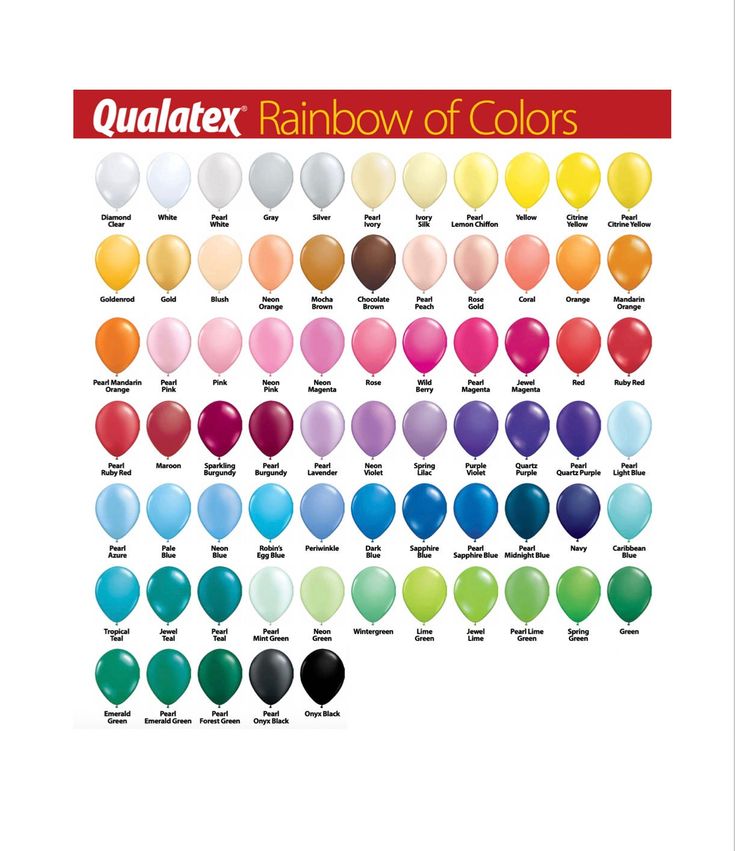 the qualatex rainbow of colors chart