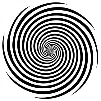 an abstract black and white spiral design