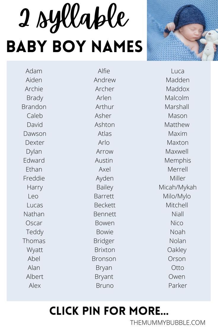 baby boy names and their meanings are shown in this printable list for the baby's name