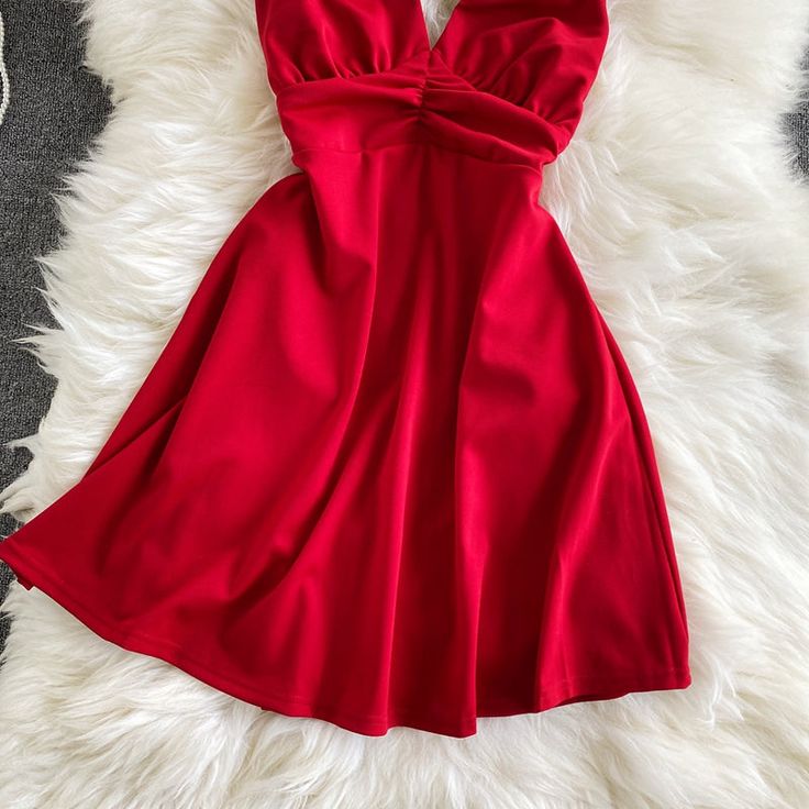 Materials: other Size: one size Color: white, red, black V Neck Dress, Red Formal Dress, Color White, Formal Dresses, V Neck, Red, White, Black, Color