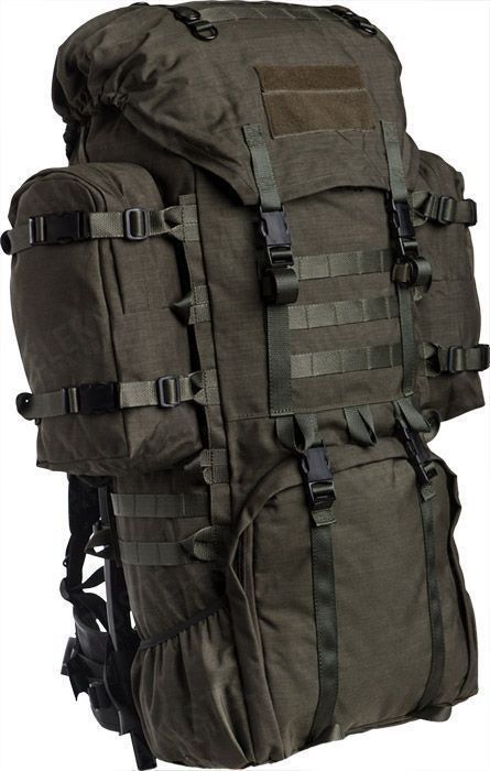 a large backpack with multiple compartments and straps