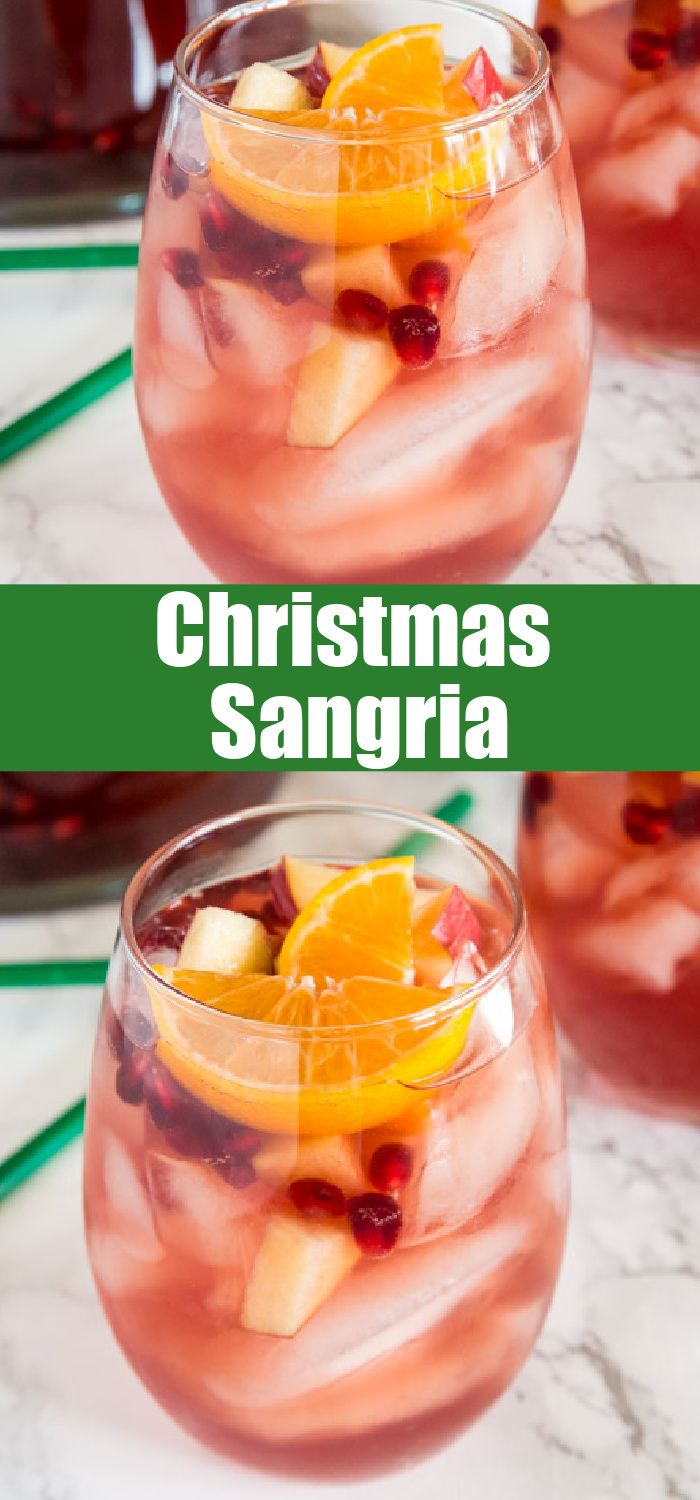 White Sangria Christmas Recipe, White Fall Sangria Recipes, Sangria Recipes Winter, Sangria With Triple Sec Recipes, Christmas Wine Recipe, Christmas Drink Pitcher, Summer Christmas Recipes, Boston Pizza Sangria Recipe, White Wine Christmas Sangria