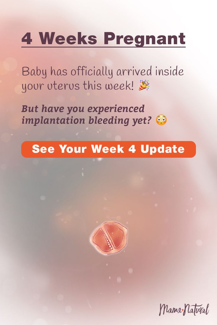 an advertisement with the words, 4 weeks pregnant