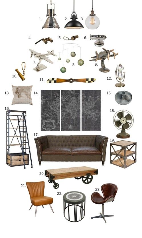 a bunch of different types of furniture and lighting