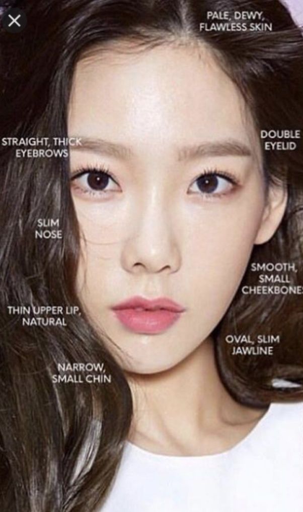 In South Korea the beauty standards for women are to have low cheek bones, double eyelids, tick straight brows, and a v shaped jawline. Beauty Standards Quotes, South Korea Beauty, Korean Beauty Standards, V Shape Face, Straight Eyebrows, Straight Brows, Thick Brows, Korean Face, Double Eyelid