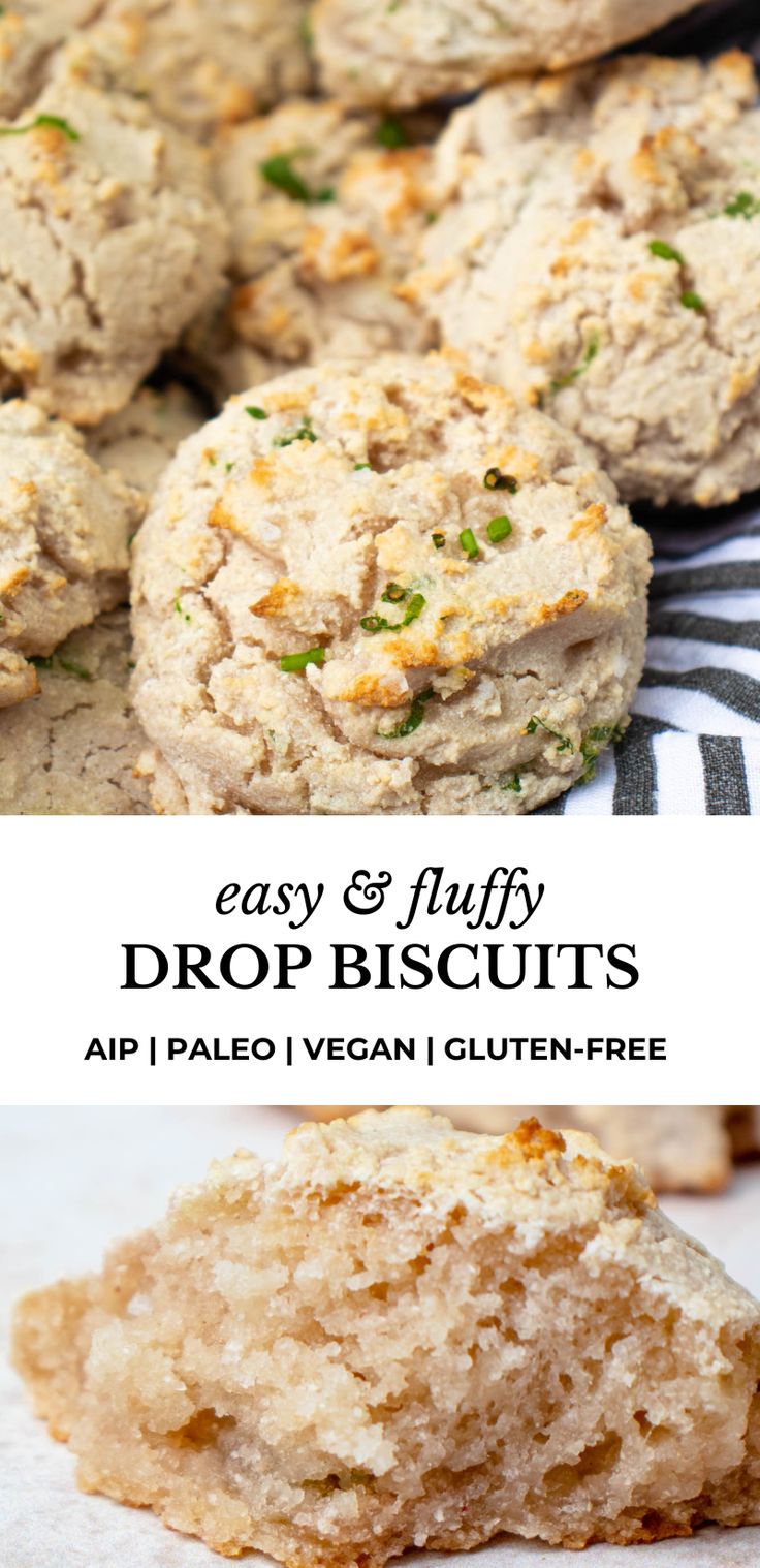 an image of easy and fluffy drop biscuits