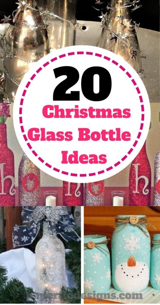 christmas glass bottle ideas are great for decorating the table or centerpieces in your home