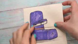 someone is drawing a cartoon character with colored pencils