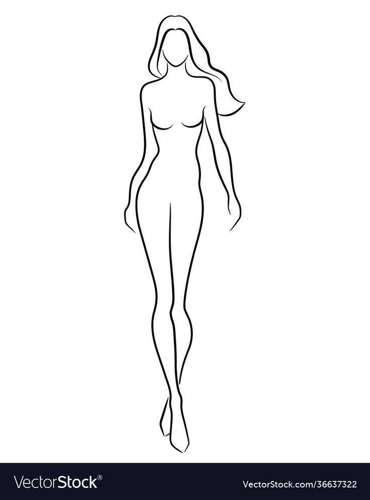 the outline of a woman's body on a white background