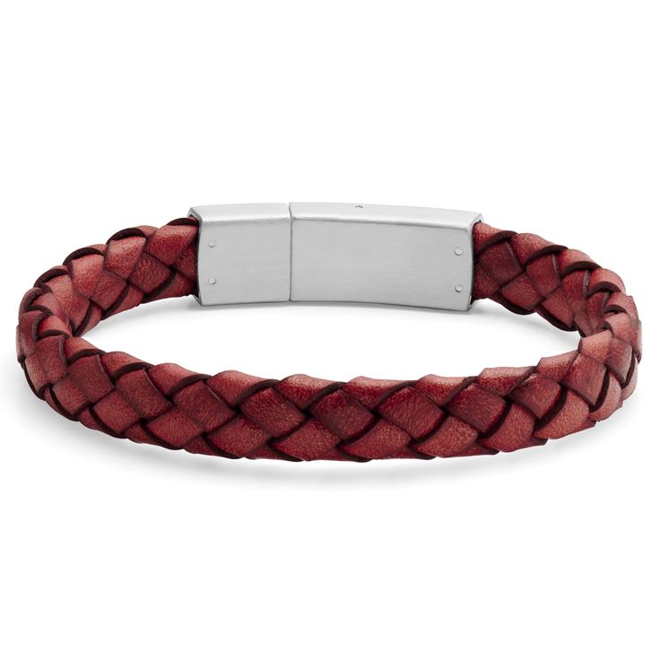 * Genuine cow leather
 * Surgical-grade stainless steel Solid Red, Braided Leather, Steel Bracelet, Stainless Steel Bracelet, Cow Leather, Lapis Lazuli, Rope Bracelet, Leather Bracelet, Cow