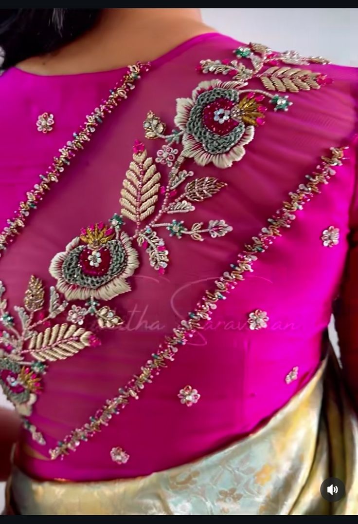 Yellow Blouse Work Designs, Gap Border Blouse Designs, మగ్గం Work Blouse Designs, Pattern Blouses For Sarees, Thread Work Blouse Designs, Latest Blouse Neck Designs, Handwork Blouse, Maggam Blouse, Model Blouse Designs