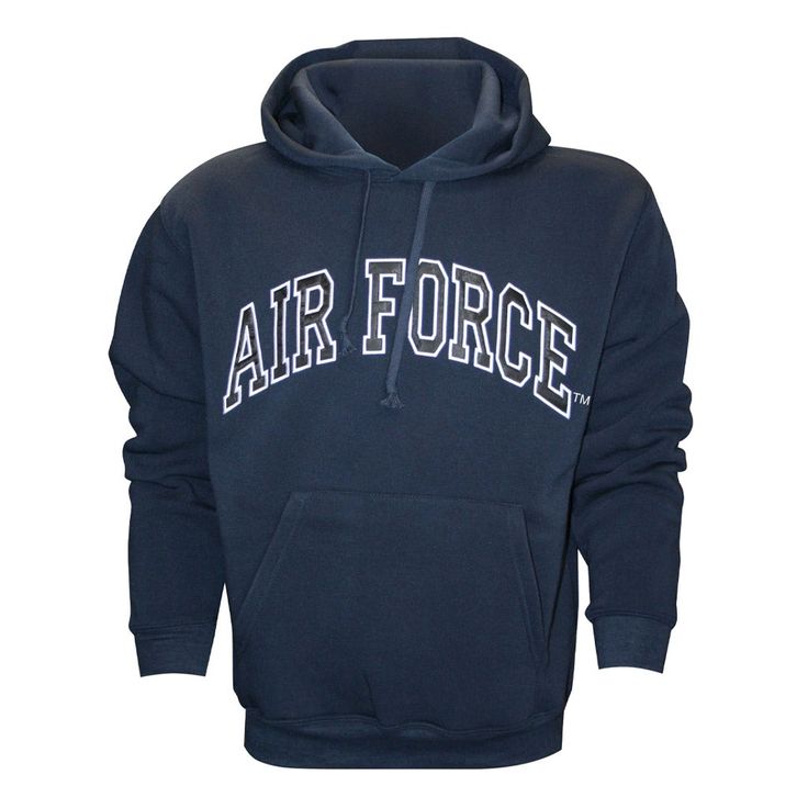 Slip-on some Air Force gear with this Air Force Embroidered Applique on Blue/Fleece Pullover Hoodie! No one will question your devotion to the U.S. Air Force after seeing the bold display of embroidered Air Force graphics on this amazing hood! The fleece lining and front pouch pocket will keep you warm and toasty as you rock your Air Force pride in all kinds of weather. 70% Cotton/ 30% Polyester Unisex fit Oversized for shrinkage Front pouch pocket Embroidered Air Force front LIMITED TIME ONLY! Blue Cotton Hoodie With Embroidered Logo, Collegiate Fleece Sweatshirt With Adjustable Hood, Blue Hoodie With Embroidered Logo For Winter, Navy Fleece Sweatshirt With Kangaroo Pocket, Blue Hoodie With Embroidered Logo, Winter Blue Hoodie With Embroidered Logo, Collegiate Fleece Hoodie, Collegiate Fleece Hooded Hoodie, Collegiate Long Sleeve Fleece Hoodie