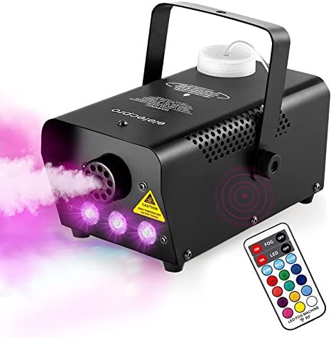 an electric fog machine is being used to light up the room