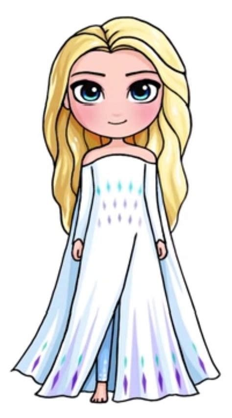 a drawing of a blonde haired girl with blue eyes and long hair wearing a white dress