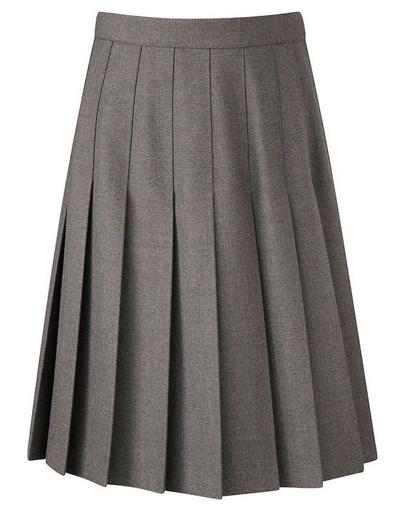 Stitched down knife pleat skirt. Pleated School Skirt, Knife Pleated Skirt, School Skirt, Knife Pleat, Knife Pleats, Pleat Skirt, Gray Skirt, Black Grey, Pleated Skirt