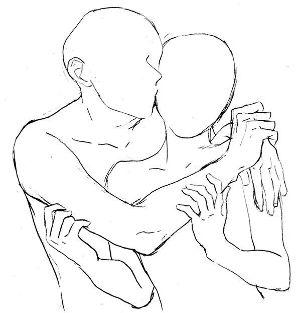 a drawing of a man holding a baby