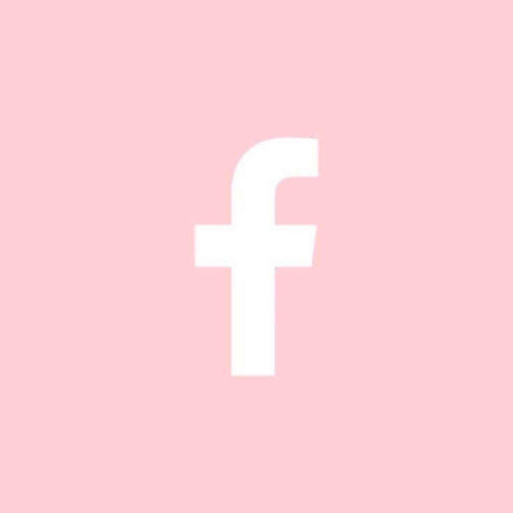 a white facebook logo on a pink background