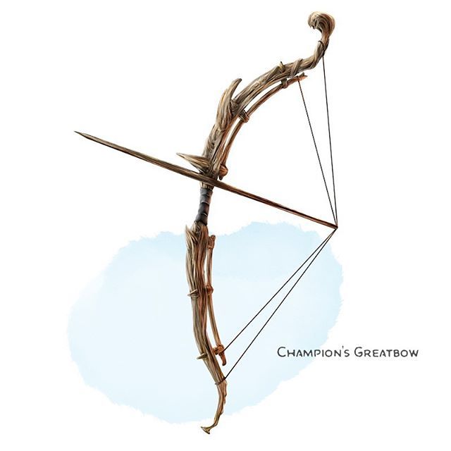 an artistic rendering of a bow and arrow