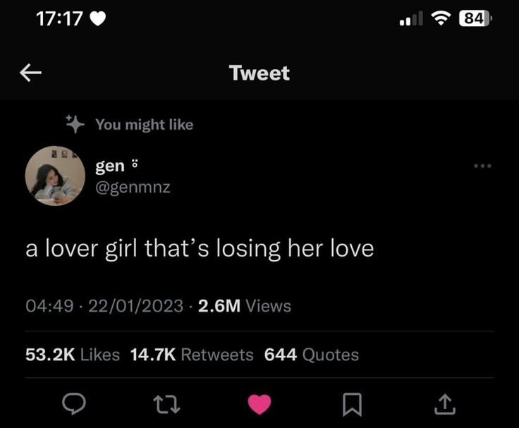 the tweet is being used to describe someone's love for her boyfriend