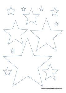 five stars are arranged in the shape of a star, and one has four smaller ones