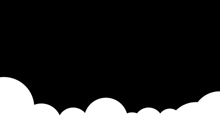 a black and white silhouette of a bat flying through the air with clouds below it