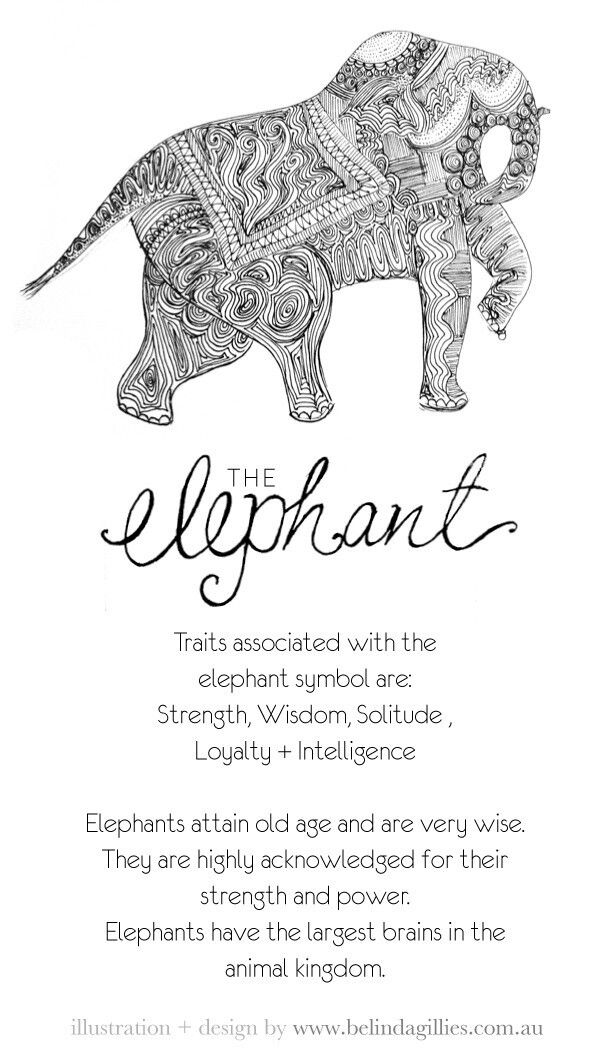 an elephant with intricate designs on it's back and the words, elephants are also in