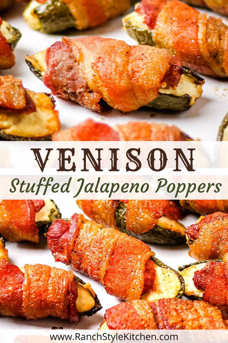 bacon wrapped stuffed jalapeno poppers with text overlay