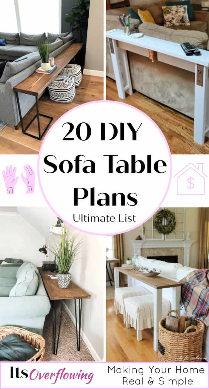 the ultimate diy sofa table plans that are easy to make and great for any room in your home