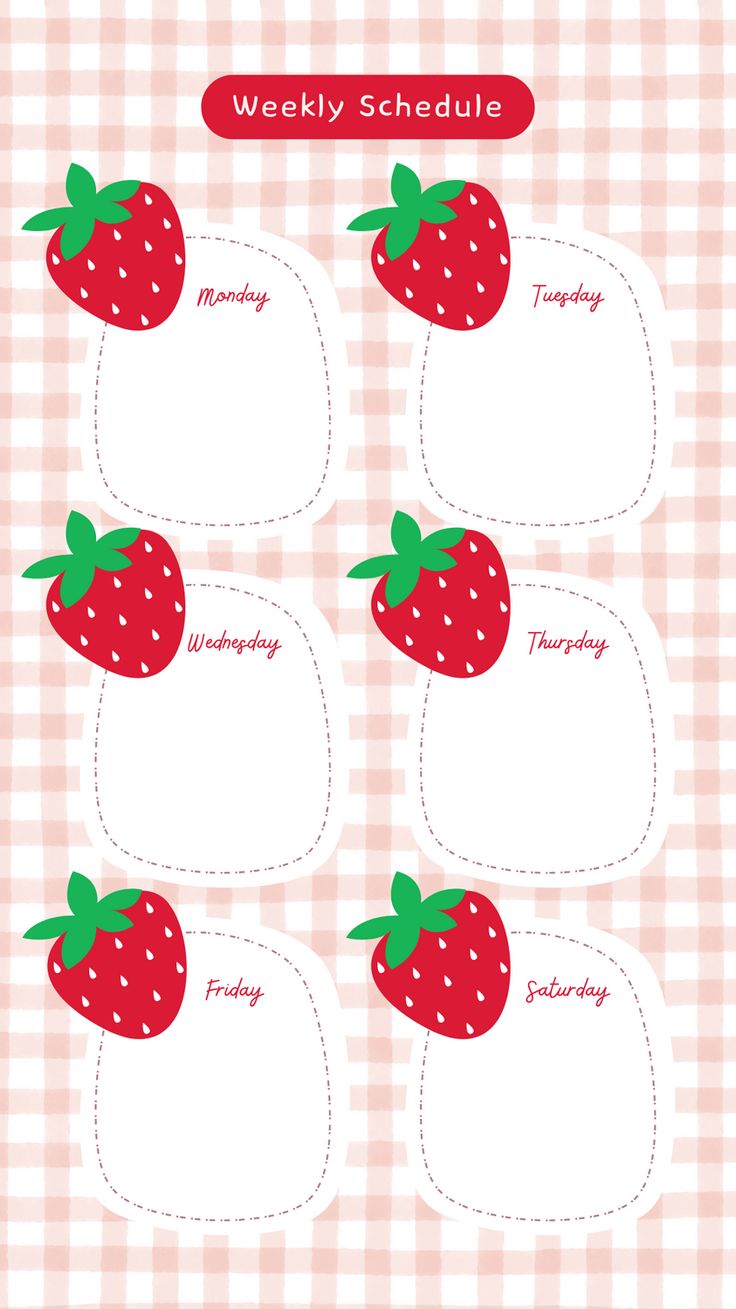 the printable strawberry schedule is ready to be posted