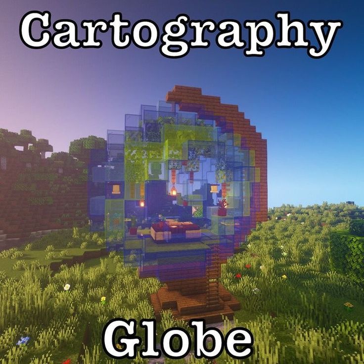 the text cartogramy globe is shown in front of an image of a house