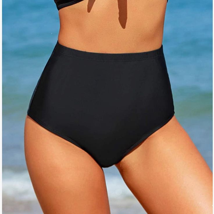 Nwt Black High-Waisted Swim Bikini Bottom. Size M. Tags Still Attached. Never Worn - Get This End Of The Season Deal Now Before It’s Gone! A Black Bottom That’s Versatile And Will Go With Every Top You Own. High Rise Solid Color Swimwear For Beach, High Waist Tankini For Vacation, High Waist Solid Color Tankini For Swimming, High Rise Solid Color Swimwear For Beach Season, High Rise Solid Swimwear For Beach Season, Black High-waist Swimwear For Summer, Black High Rise Swimwear For Swimming, High Waist Black Swimwear For Summer, High Rise Black Swimwear For Swimming