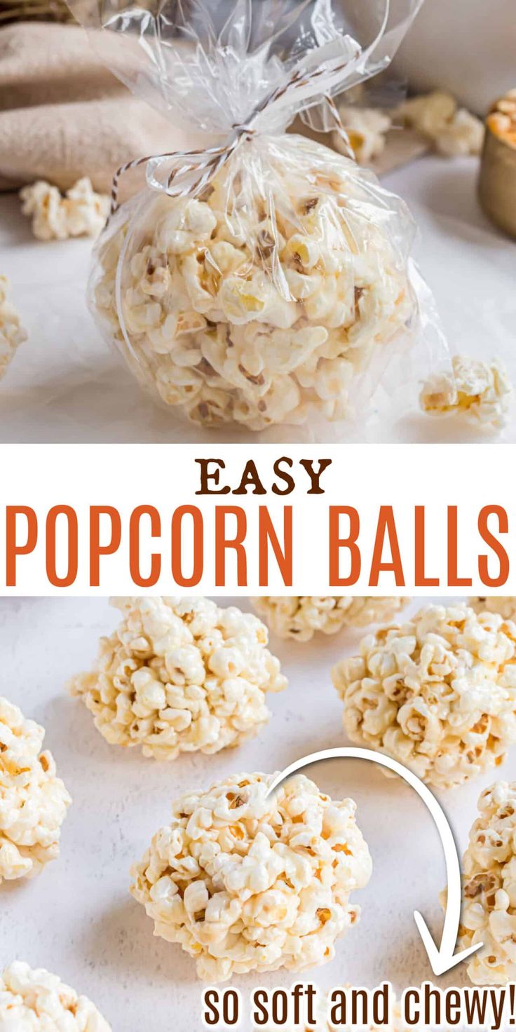 easy popcorn balls are so soft and chewy