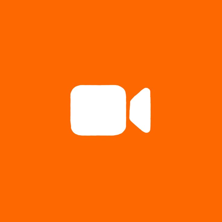 an orange background with a white speaker icon