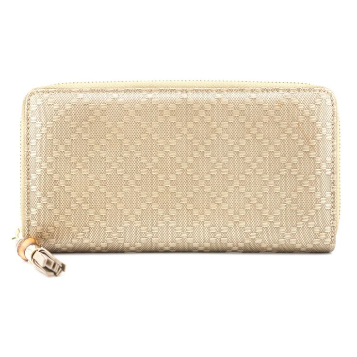 ◆◆ Iem No. Z0002725 Brand GUCCI Model number 224253 Item Long Wallet Purse Model Diamante Line Bamboo Type Zip Around Gender Women Country of origin Italy Color beige Accessories None Size cm (approx.): W18.5 x H10inch (approx.): W7.3 x H3.9 Item Rank AB rank Condition 【Outside/Other】 (Surface) Stain, Rubbed(Handle/Strap) Rubbed (corners and edges)Rubbed (shape) good 【Inside/Other】 (Inner)Slight Scratch , Rubbed (Smell) Storage odor (Metal part) Slight Scratch, Rubbed, Dark marks If you have any Beige Accessories, Gucci Models, Color Champagne, Dark Mark, Fendi Bags, Burberry Bag, Long Wallet, Leather Accessories, Chanel Bag