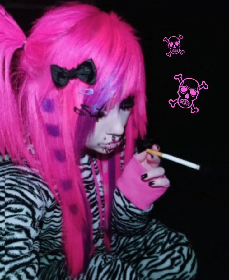 Punk Scene Aesthetic, Pink Scene Pfp, Scene Girl Pfp, Pink Scene Aesthetic, Scene Core Pfp, Pink Scene Hair, Scene Kid Hair, Neon Scene, The Scene Aesthetic