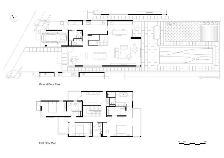 two floor plans showing the living room and dining area