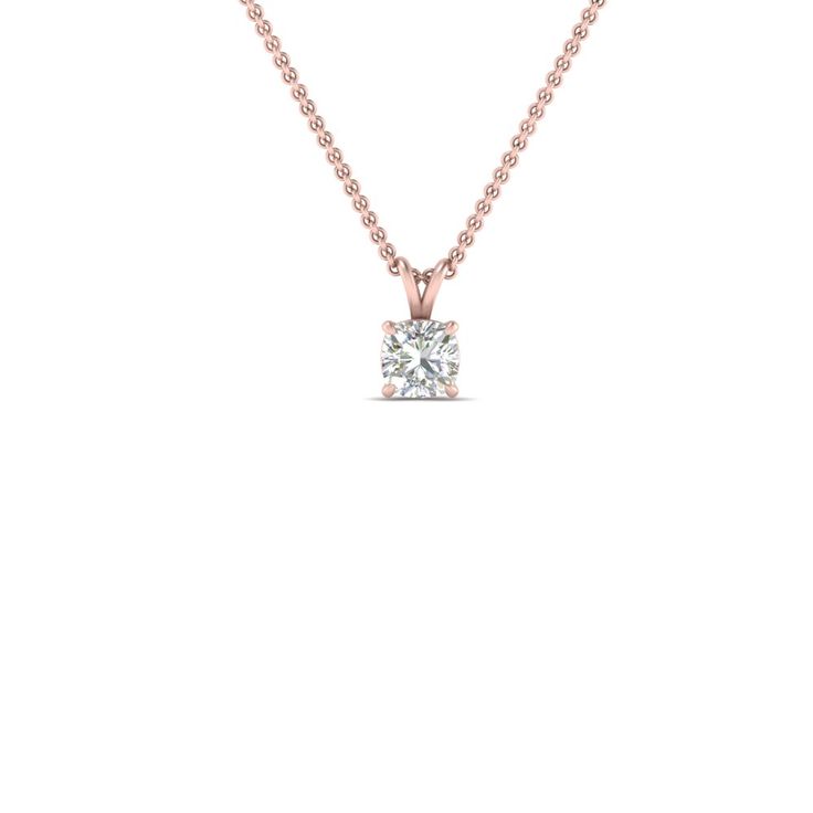 The 0.25 ct. Diamond Solitaire Pendant highlights a dazzling cushion cut diamond placed in a stunning prong setting dangling from a long and thin metal chain to look elegant and trendy always.  Cushion Cut Diamonds of 0.25 Total Carat Weight with Clarity VS1 and Color G in prong setting. Also to avail the same solitaire pendant in different carat weight, click here. This Diamond Solitaire Pendant can be customized with various metals of your choice. Easy Returns 1 Year Manufacturing Warrant Solitaire Diamond Necklace, Cushion Solitaire, Diamond Solitaire Pendant, Cushion Cut Diamond, Diamond Solitaire Necklace, Cushion Diamond, Discount Jewelry, Cushion Cut Diamonds, Rose Gold Metal