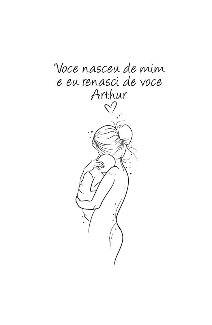 a black and white drawing of a woman holding a baby in her arms with the words,