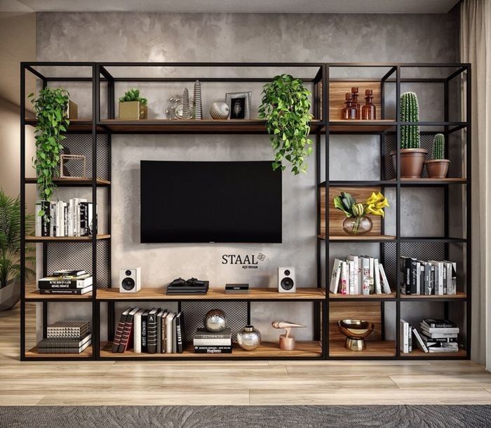 Koti Diy, Wall Cupboard, Metal Furniture Design, Living Room Tv Wall, Living Room Tv, Home Room Design, Tv Wall, 인테리어 디자인, Entertainment Center