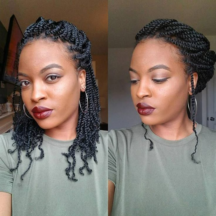 Individual Twist Natural Hair, Spring Twist Hair, Twists Hairstyles, Natural Hair Twists, Braids Twist, Mini Twists, Twist Braid Hairstyles, Senegalese Twist, Twist Styles