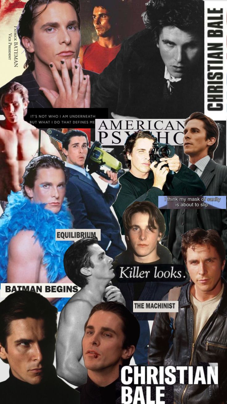 #christianbale Christen Bale, Christian Bale Wallpaper, Christian Bale Hot, Chris Bale, Movie Collage, Patrick Bateman, Newsies, Christian Bale, The Boy Is Mine