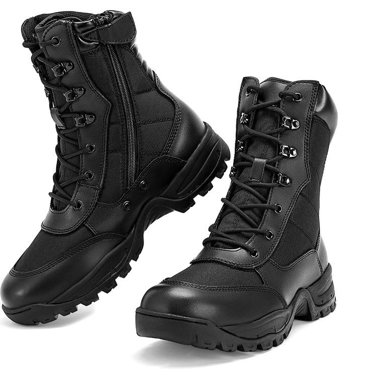 PRICES MAY VARY. 【DURABLE MATERIAL】: WIDEWAY military boots are made of polish-able leather and nylon upper which is breathable and lightweight for long lasting support and water resistant.The desert boots with side vent design, ensure breathability and perspiration in hot summer. 【EXCELLENT DESIGN】: This lightweight slip resistant tactical boots use cement construction with padded tongue and cushioned removable insert, providing enough room for the toe area, make your feet more comfortable when Army Combat Boots, Jungle Boots, Short Booties, Military Tactical Boots, Army Boots, Just For Men, Military Tactical, Tactical Boots, Military Boots