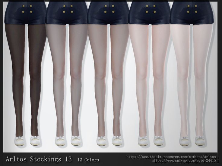 six pairs of tights with buttons on them