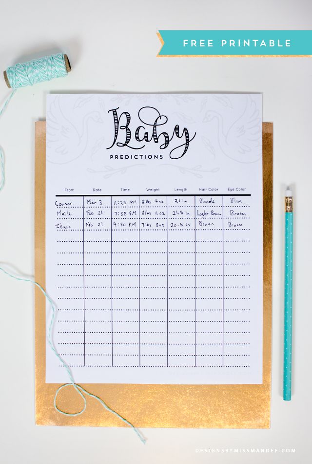 a printable baby shower checklist on top of a clipboard